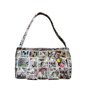 Vtg Harveys for Disney Couture Seatbelt Bag Mickey Mouse Comics Woven Purse